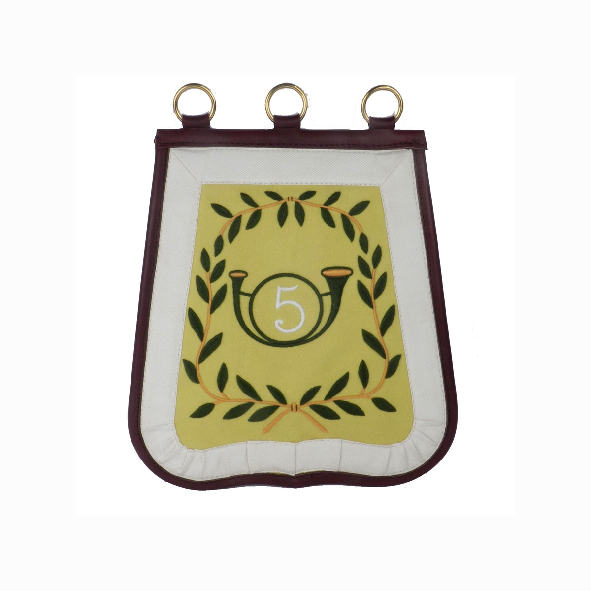 Sabretache, 5th flag handmade best quality green embroidery Emblem, Crests